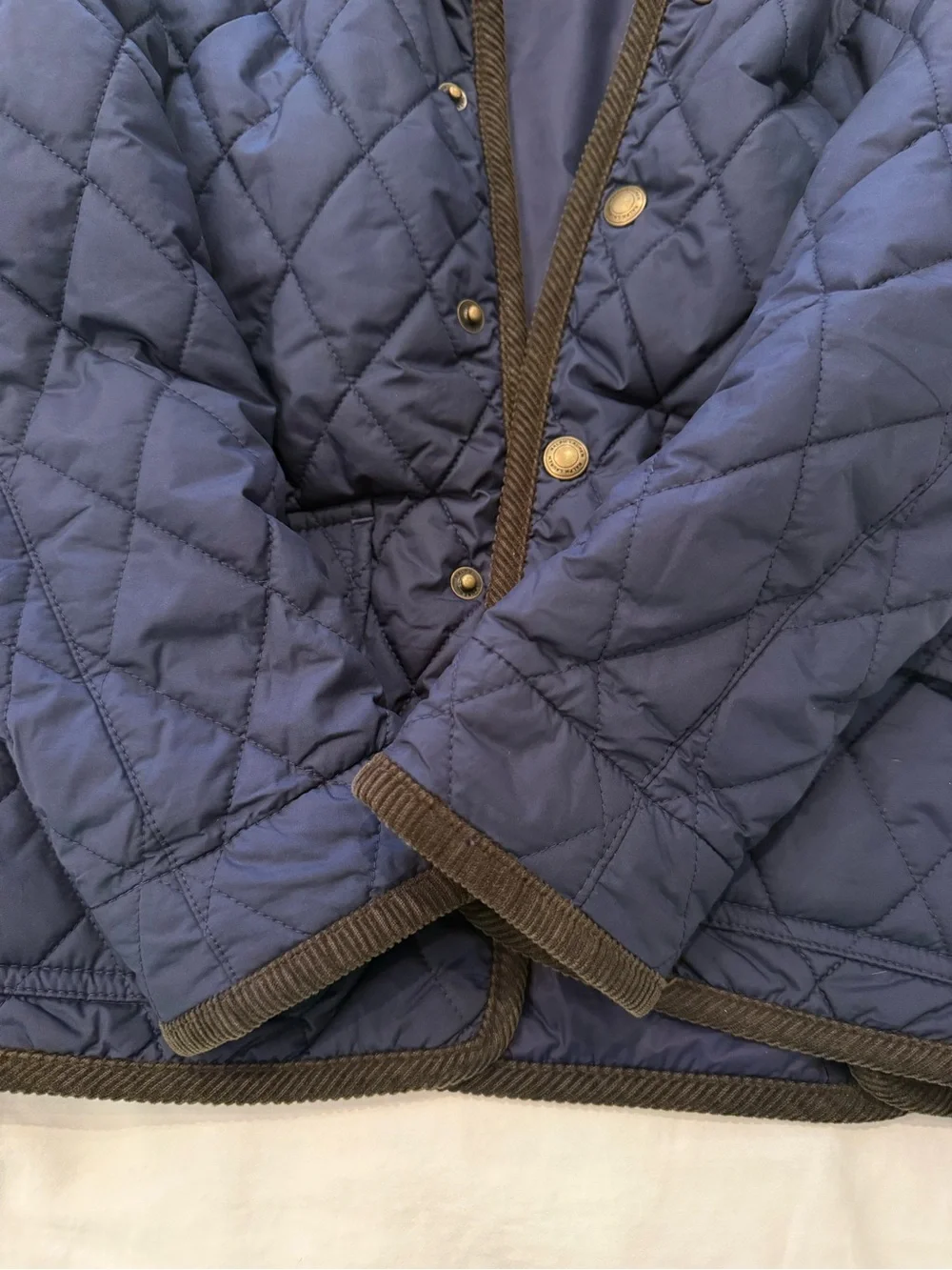 Polo by Ralph Lauren Kids Quilted long sleeve Hooded Barn Jacket - Navy size 7